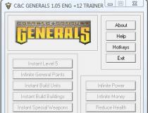 Command & Conquer Generals +12 Trainer for 1.05