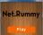 Net.Rummy - The main menu allows you to either create a new game, or try to join a multiplayer match.