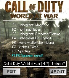 Call of Duty: World at War Cheats & Trainers for PC