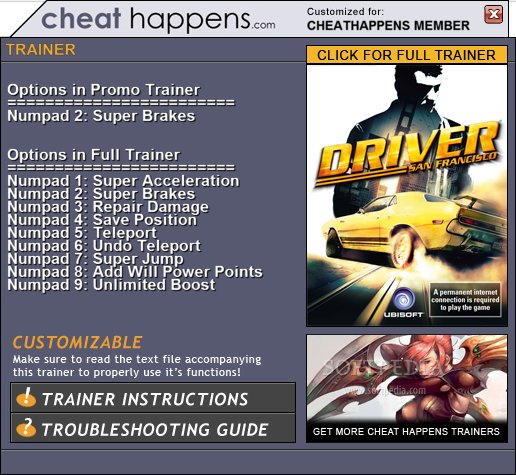 cheat happens trainer troubleshooting