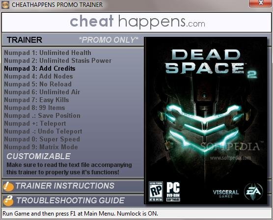 dead space trainer pc