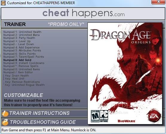 insluiten Zijn bekend dagboek Dragon Age: Origins +1 Trainer Download