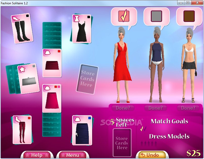 the game fashion solitaire