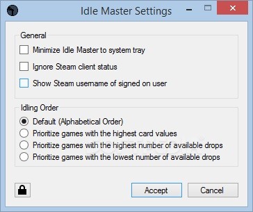 idle master steam safe
