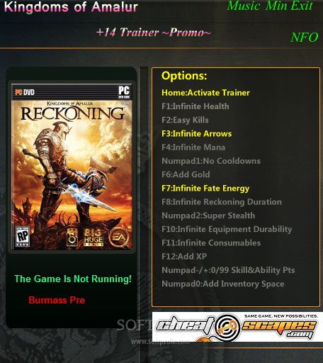 of Amalur: Reckoning +2 Trainer for 1.0.0.2 - Checkout a new +2 trainer for...