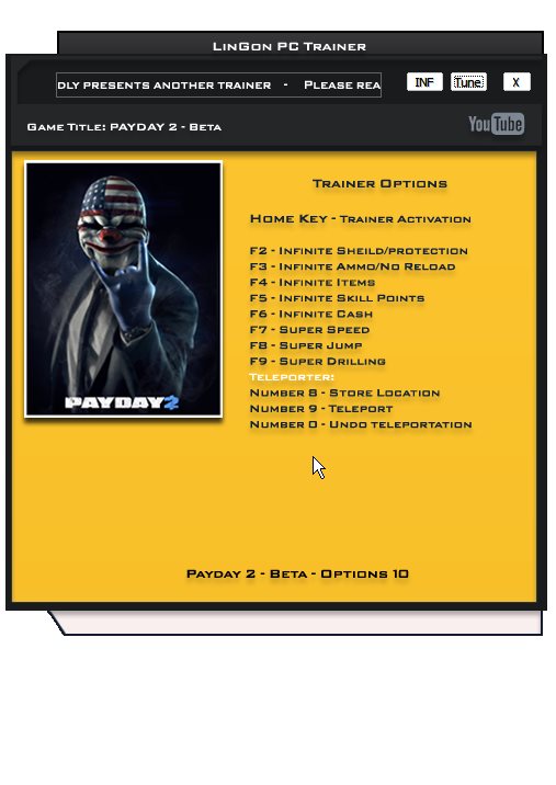 payday 2 trainer 2 for all versions