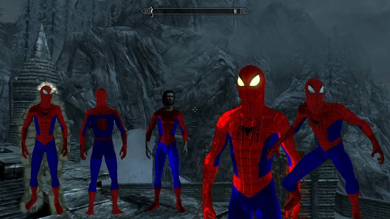Skyrim Mod - Iceburgs Spiderman Suit. 