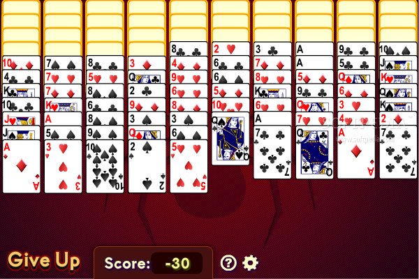 4 suit spider solitaire full screen