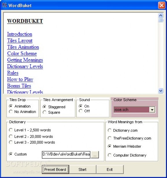 Wordbuket screenshot