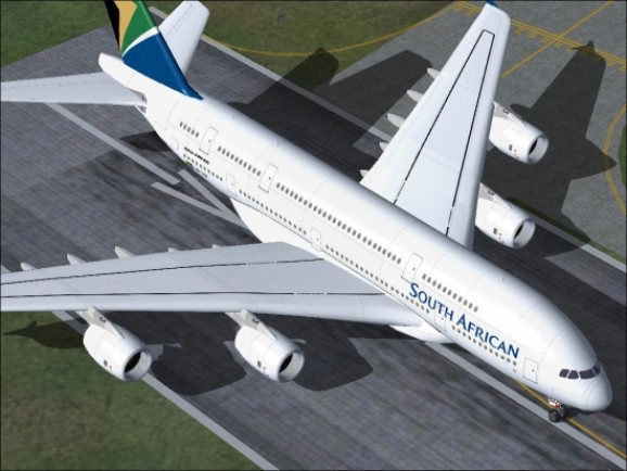 Microsoft Flight Simulator 2004 Addon - South African Airlines Airbus A380-800 screenshot