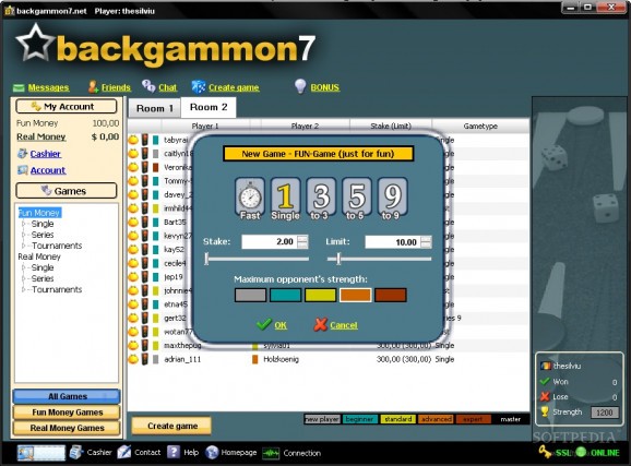 Online Backgammon Empire screenshot