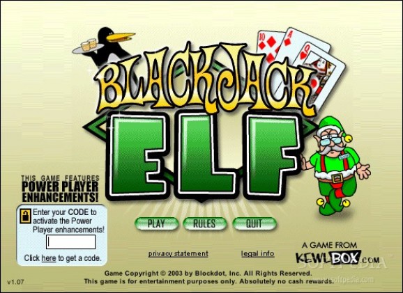 Blackjack Elf screenshot