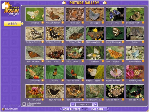 Super Jigsaw Butterflies screenshot