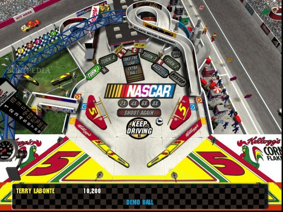 3D Ultra NASCAR Pinball screenshot