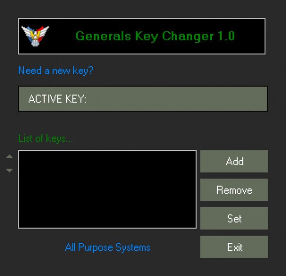 Generals CD Key Changer screenshot