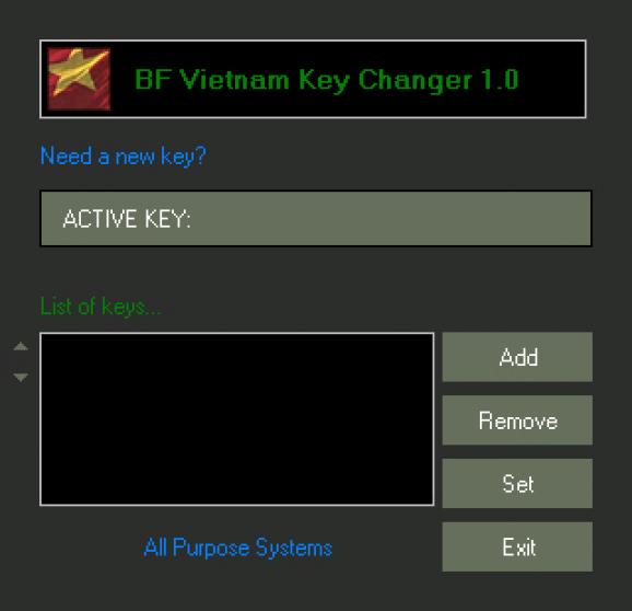 Battlefield Vietnam CD Key Changer screenshot