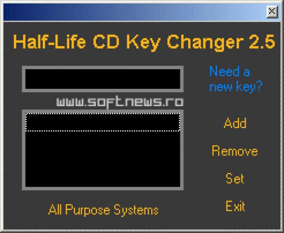 Half-Life CD Key Changer screenshot