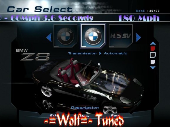 Need For Speed Hot Pursuit 2 - BMW Z-8 Wolf Tuned Addon screenshot