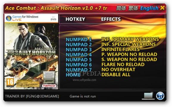 Ace Combat: Assault Horizon Enhanced Edition +7 Trainer screenshot