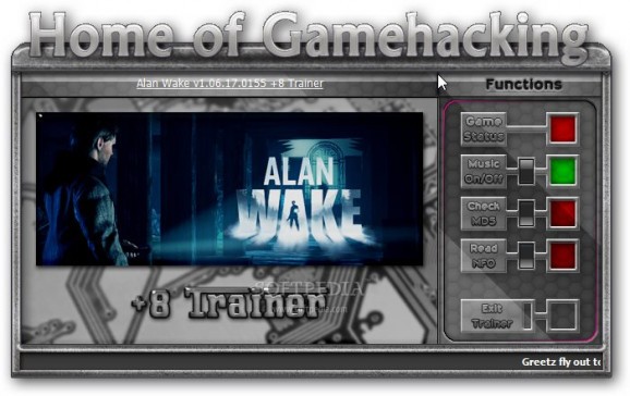 Alan Wake +8 Trainer for 1.06 screenshot