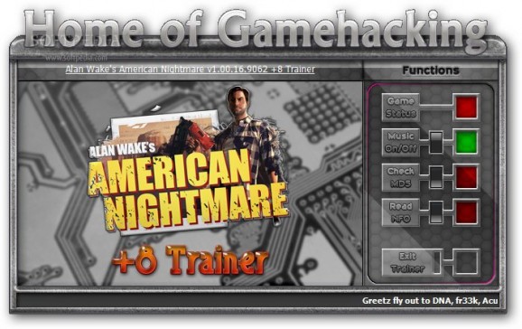 Alan Wake's American Nightmare +8 Trainer for 1.01 screenshot