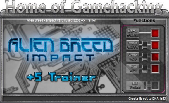 Alien Breed: Impact +5 Trainer for 1.0 Build 126 screenshot