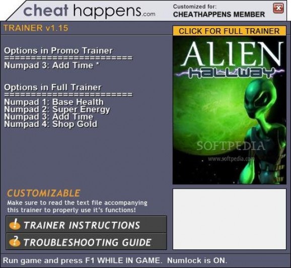 Alien Hallway +1 Trainer screenshot