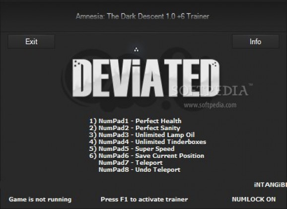 Amnesia: The Dark Descent +6 Trainer screenshot