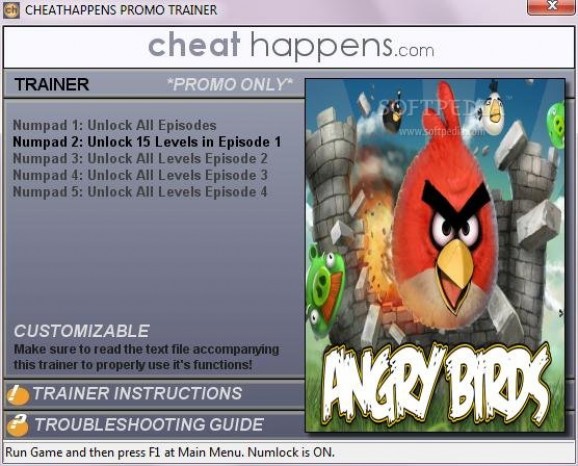 Angry Birds +1 Trainer screenshot