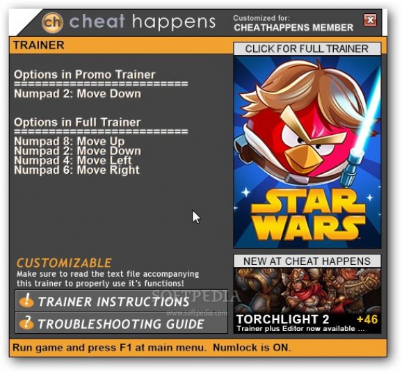 Angry Birds Star Wars +1 Trainer screenshot