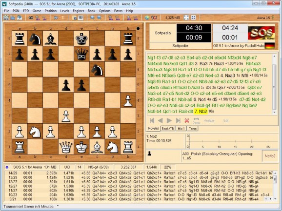 Arena Chess GUI screenshot