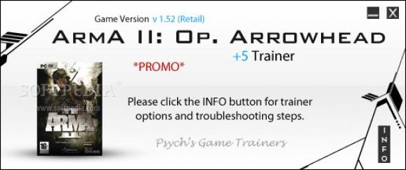 ArmA 2: Operation Arrowhead +1 Trainer for 1.52 screenshot