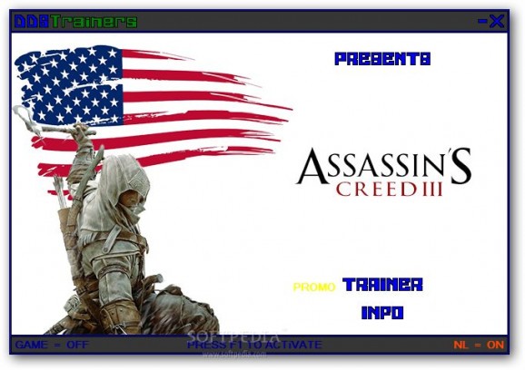 Assassin's Creed III +1 Trainer for 1.05 screenshot