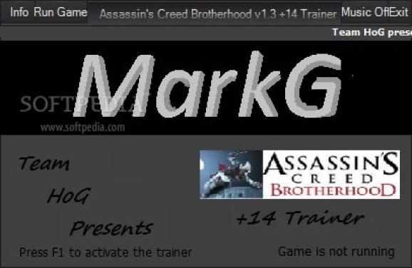 Assassin's Creed: Brotherhood +14 Trainer for 1.03 screenshot