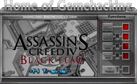 Assassin's Creed IV: Black Flag +14 Trainer for 1.02 screenshot