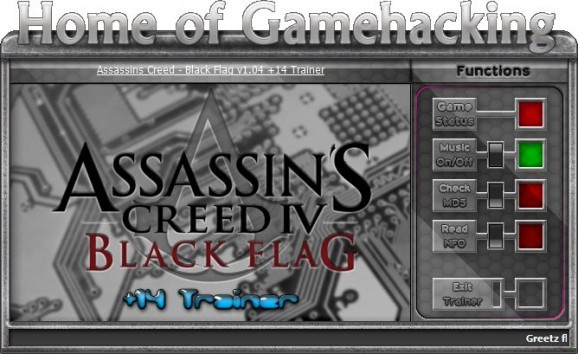 Assassin's Creed IV: Black Flag +14 Trainer for 1.04 screenshot