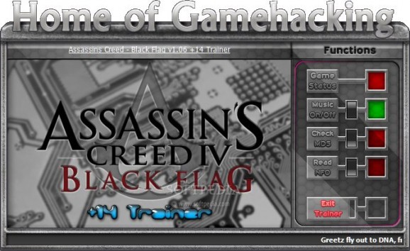 Assassin's Creed IV: Black Flag +14 Trainer for 1.06 screenshot