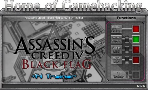 Assassin's Creed IV: Black Flag +14 Trainer for 1.07 screenshot