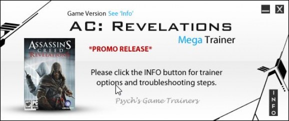 Assassin's Creed Revelations +2 Trainer for 1.01 screenshot