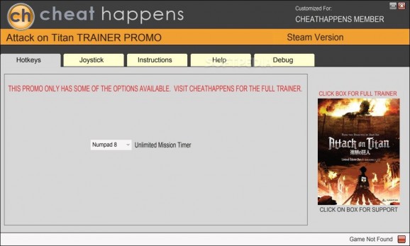 Attack on Titan +1 Trainer screenshot
