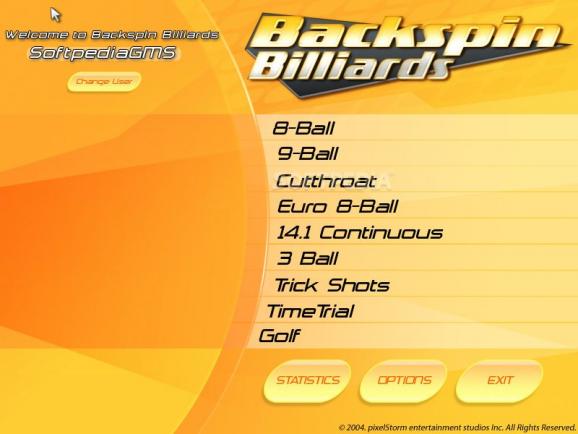 Backspin Billiards Demo screenshot