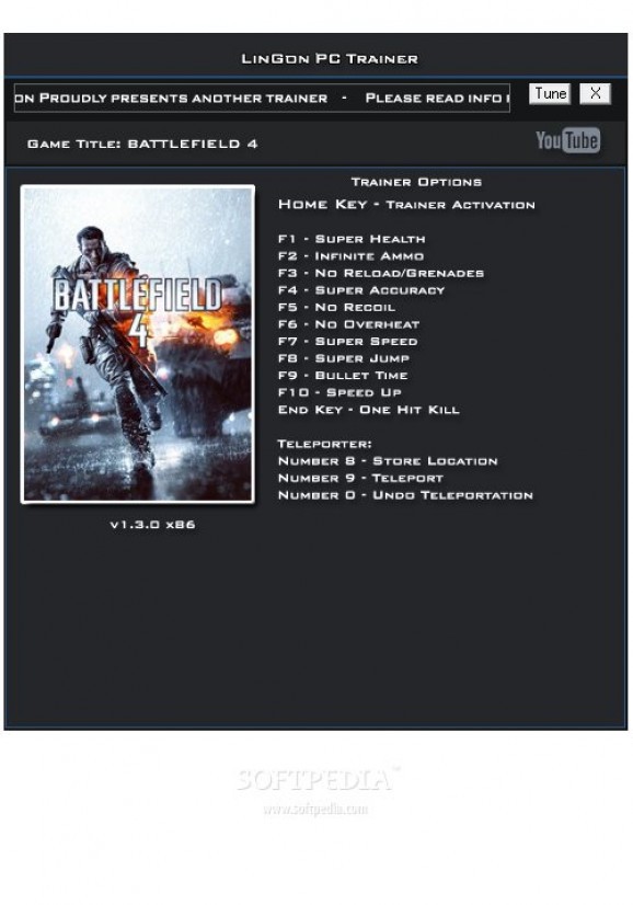 Battlefield 4 +13 Trainer for 1.3.0 screenshot