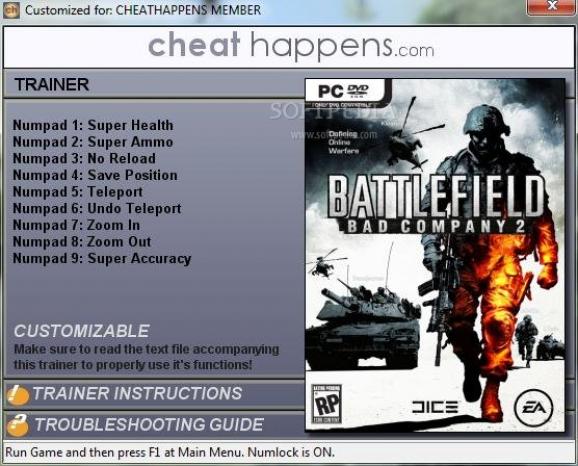 Battlefield: Bad Company 2 +9 Trainer screenshot