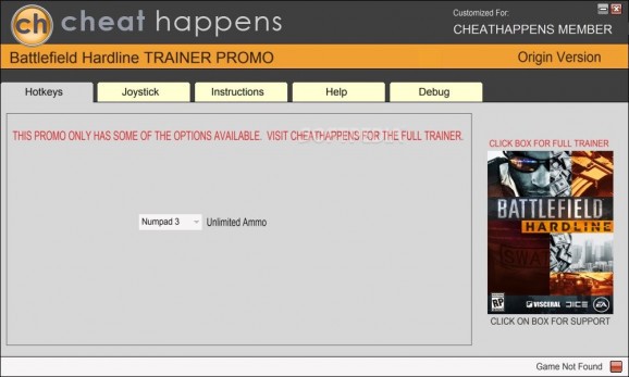 Battlefield Hardline +1 Trainer screenshot