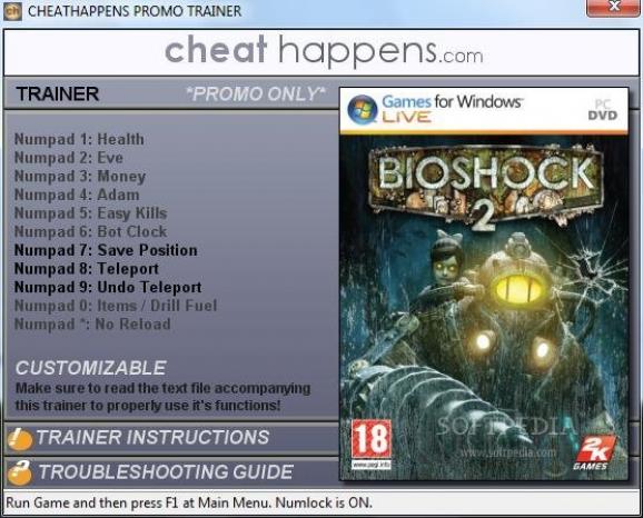 BioShock 2 +3 Trainer screenshot