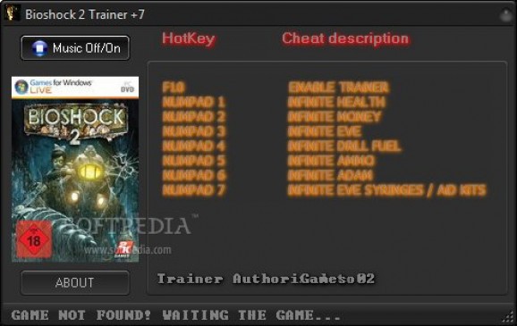 BioShock 2 +7 Trainer screenshot