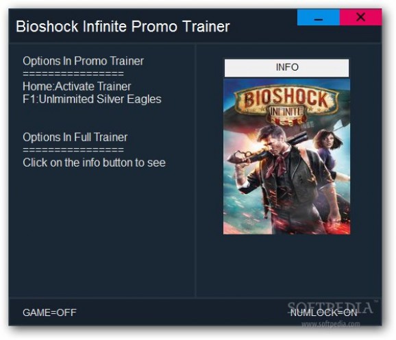 BioShock Infinite +1 Trainer for 1.1.21.26939 screenshot