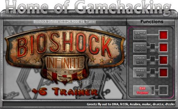 BioShock Infinite +6 Trainer for 1.1.24 screenshot