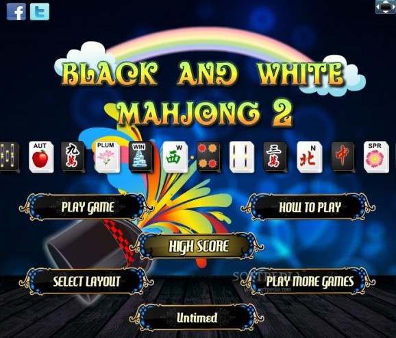 Black and White Mahjong 2 screenshot