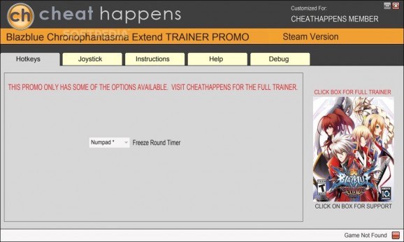 BlazBlue: Chronophantasma Extend +1 Trainer screenshot